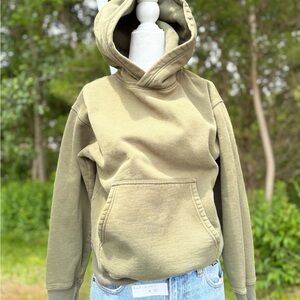 TNA/Aritzia “Sweatfleece” Olive Green Hoodie